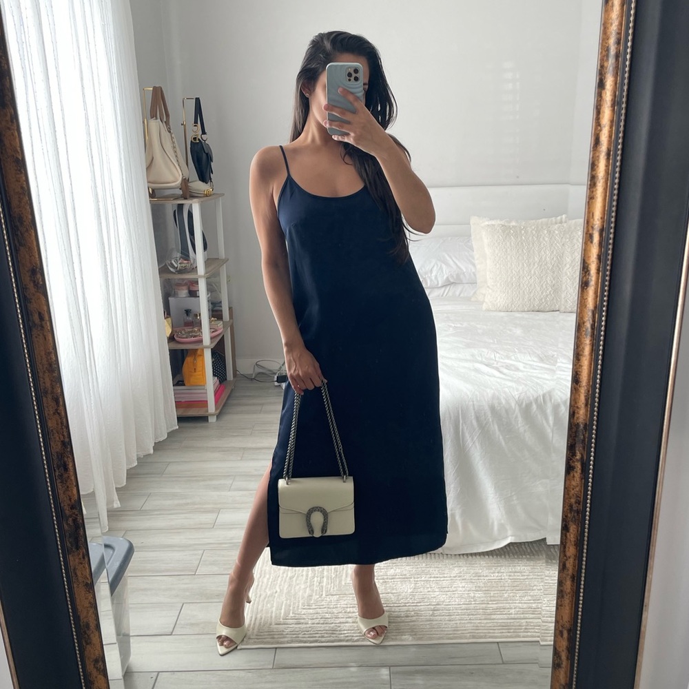 J.Crew Navy Blue Mid-length slip dress - Picture 2 of 5
